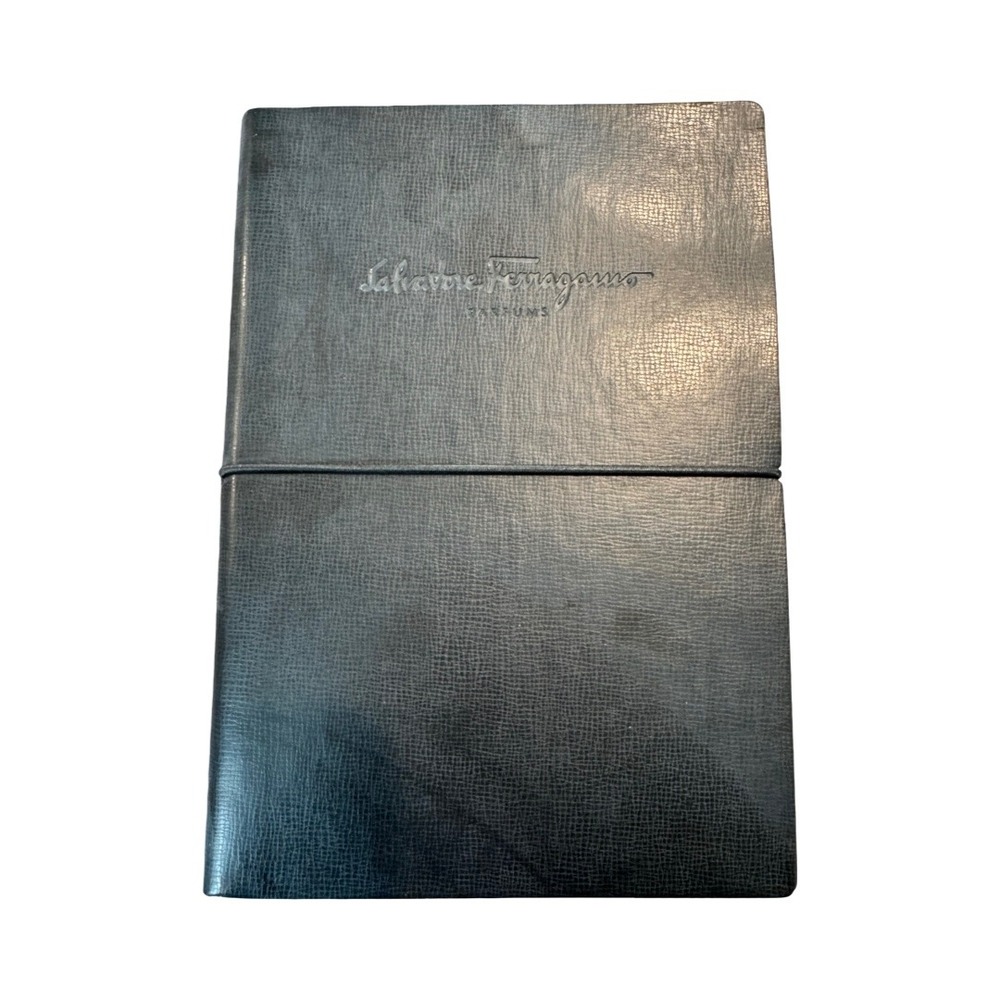Salvatore Ferragamo‎ Parfums Black Lined Notebook Journal Corporate Book New